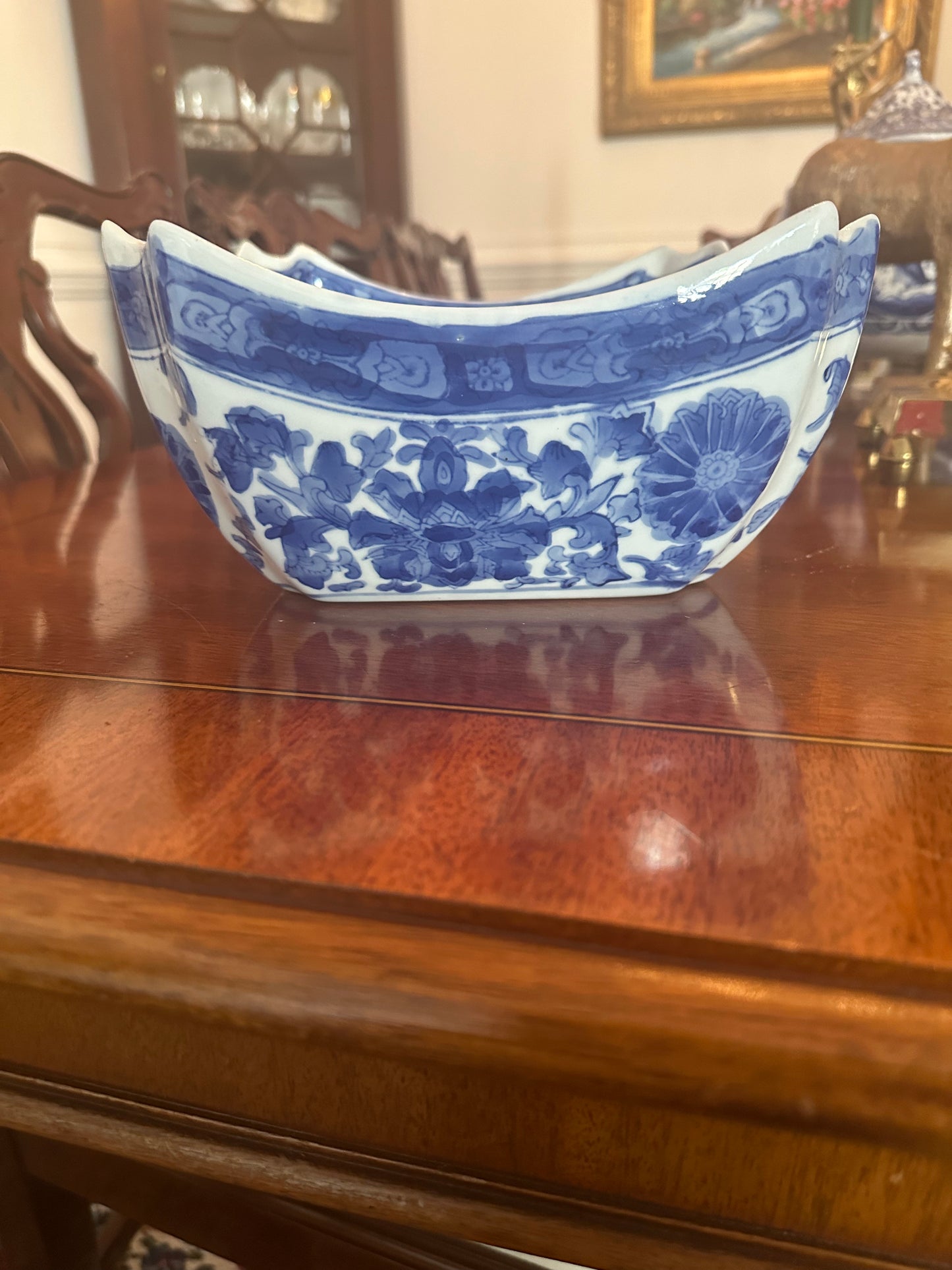 Decorative Blue & White Bowl